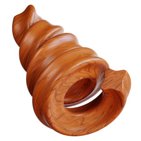 Sculpture en bois en spirale  3D Icon