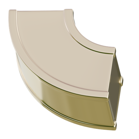 Sculpture en marbre semi-circulaire de forme abstraite  3D Icon
