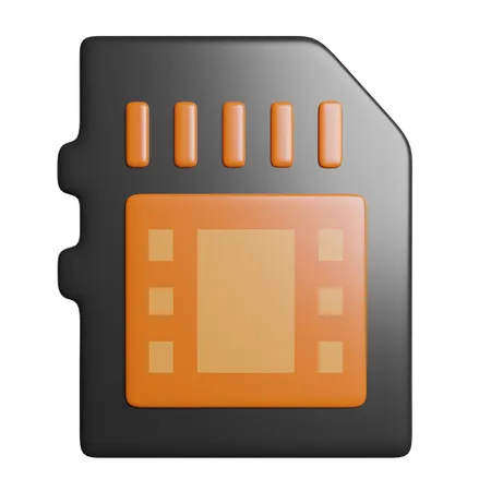 SD Card Storage 3D Icon
