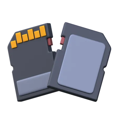 SD Card 3 D Computer Peripherals Icon 3D Icon