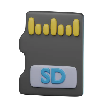 Sd Card  3D Icon