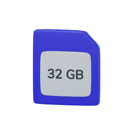 SD Card  3D Icon