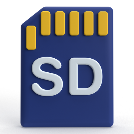 SD Card  3D Icon