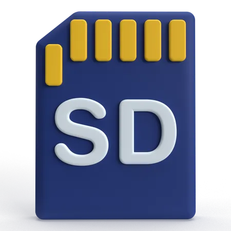 SD Card  3D Icon