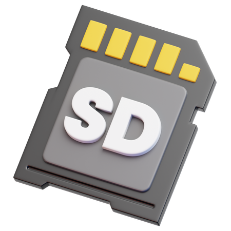 SD Card  3D Icon