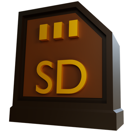 Sd Card  3D Icon
