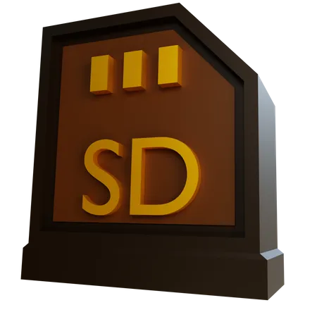 Sd Card  3D Icon