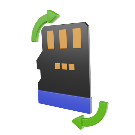 Sd Card Backup  3D Icon
