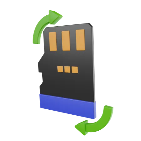 Sd Card Backup  3D Icon