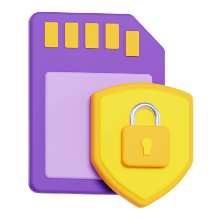 Sd Card Security  3D Icon