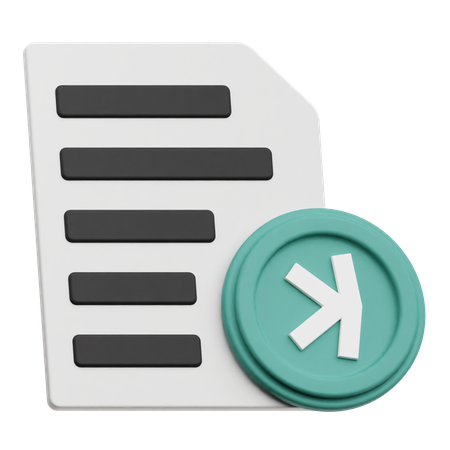 Sendo um documento  3D Icon