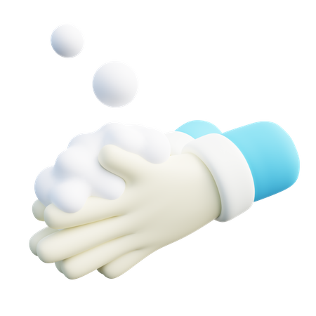 Se laver les mains avec du savon  3D Icon