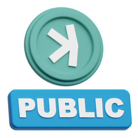 Ser público  3D Icon