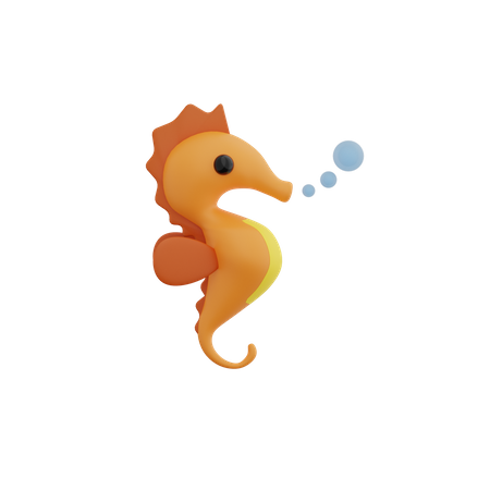 Sea Horse  3D Illustration