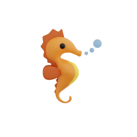 Sea Horse  3D Illustration