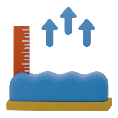 Sea Level  3D Icon