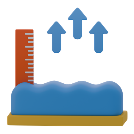 Sea Level  3D Icon