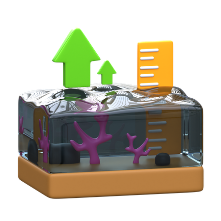 Sea Level Rise  3D Icon