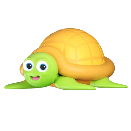 Sea Turtle Illustration In 3 D Design 3D Icon