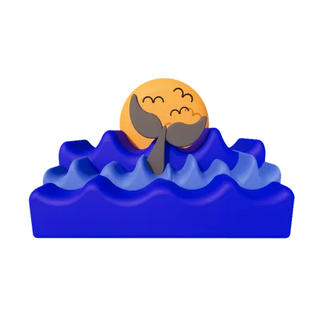 Sea ​​Wave  3D Icon