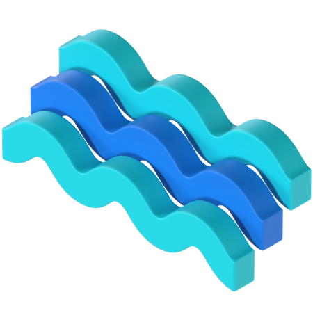 Sea Waves 3D Illustration