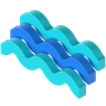 sea waves 3d logo