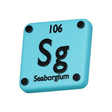Seaborgium Element 3 D Icon 3D Icon
