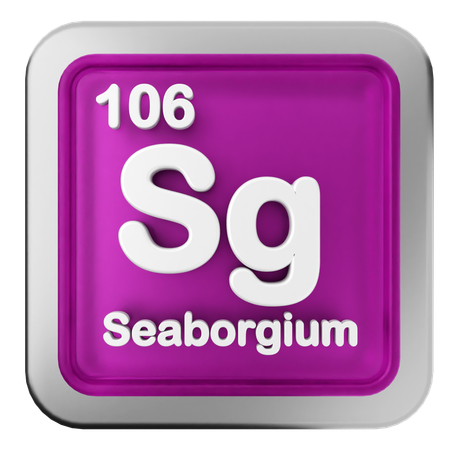 Seaborgium-Periodensystem  3D Icon