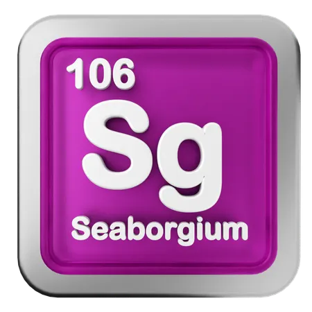 Seaborgium-Periodensystem  3D Icon