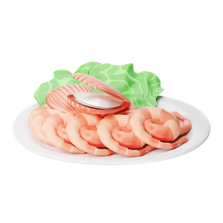 3 D Illustration Seafood 3D Icon