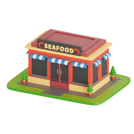 Seafood Store  3D Icon