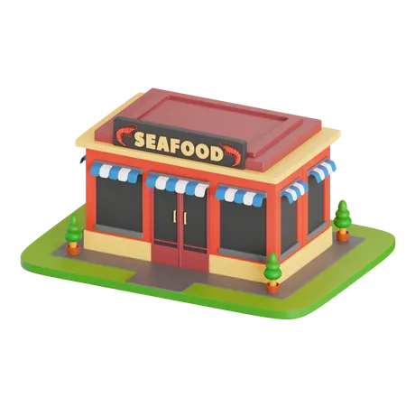 Seafood Store  3D Icon