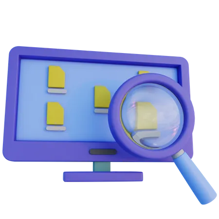 3 D Icons Of Search With Transparant Background And Big Size File 3D Icon