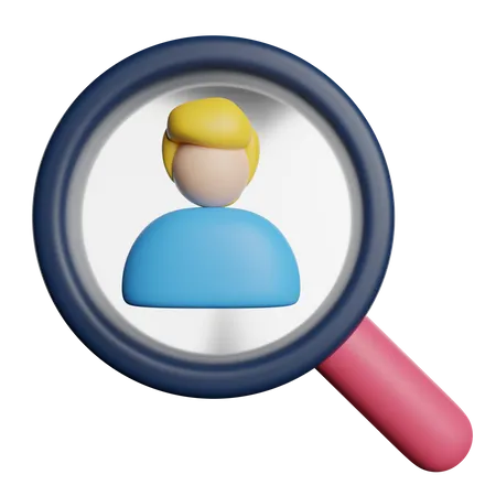 Search Find Candidate 3D Icon