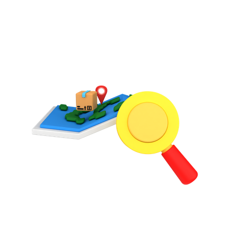 Search Address  3D Icon