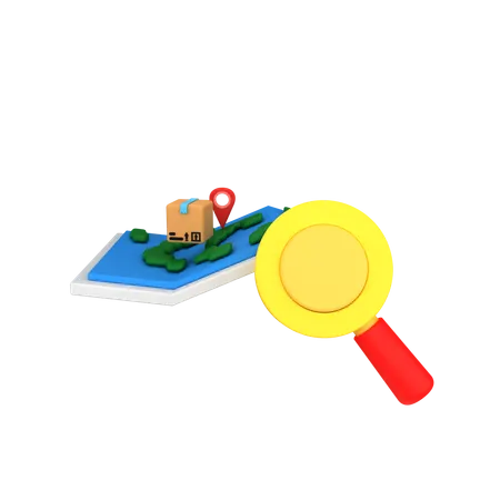 Search Address  3D Icon