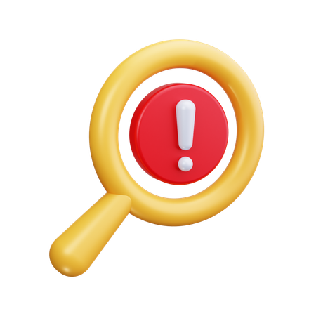 Search Alert  3D Icon