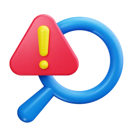 Search Alert  3D Icon