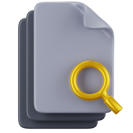 Search Analyse File  3D Icon