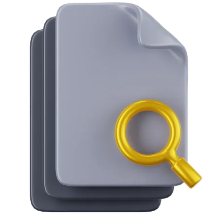 Search Analyse File  3D Icon