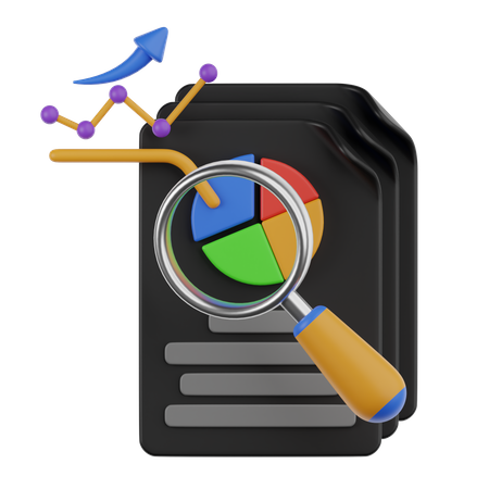 Search Analysis Chart  3D Icon