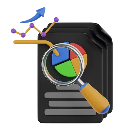 Search Analysis Chart  3D Icon