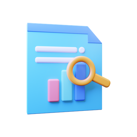 Search Analysis Report 3D Illustration