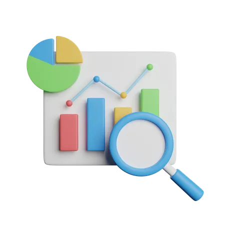 Search Analytic 3D Icon