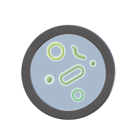 Search Bacteria 3D Illustration