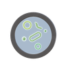search bacteria 3d logo
