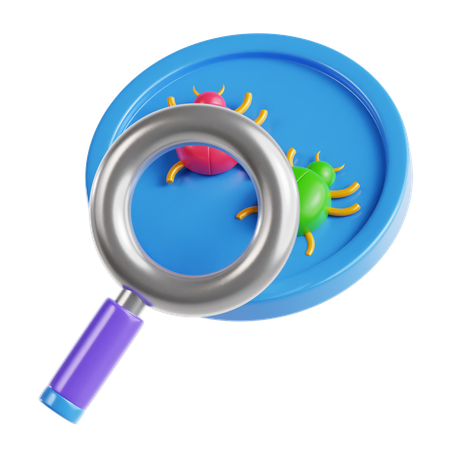 Search Bacteria  3D Icon