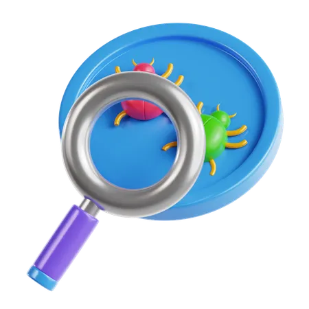 Search Bacteria  3D Icon