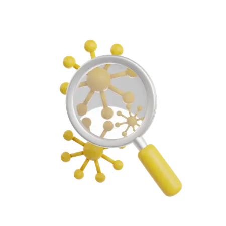 Search bacteria  3D Icon