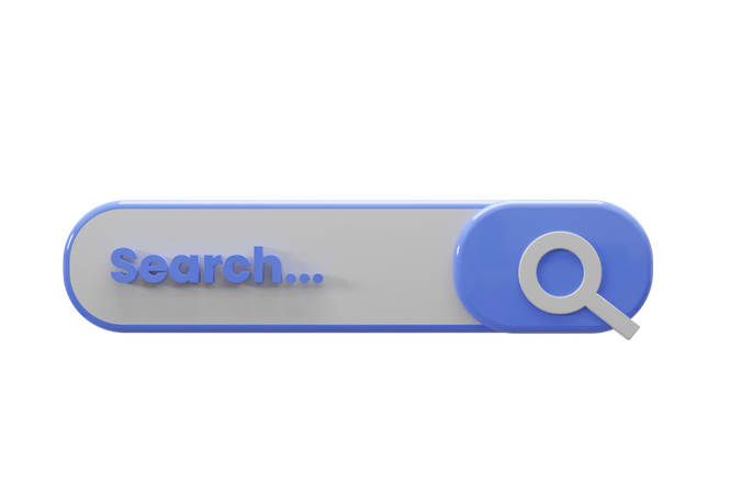 Search Bar  3D Icon